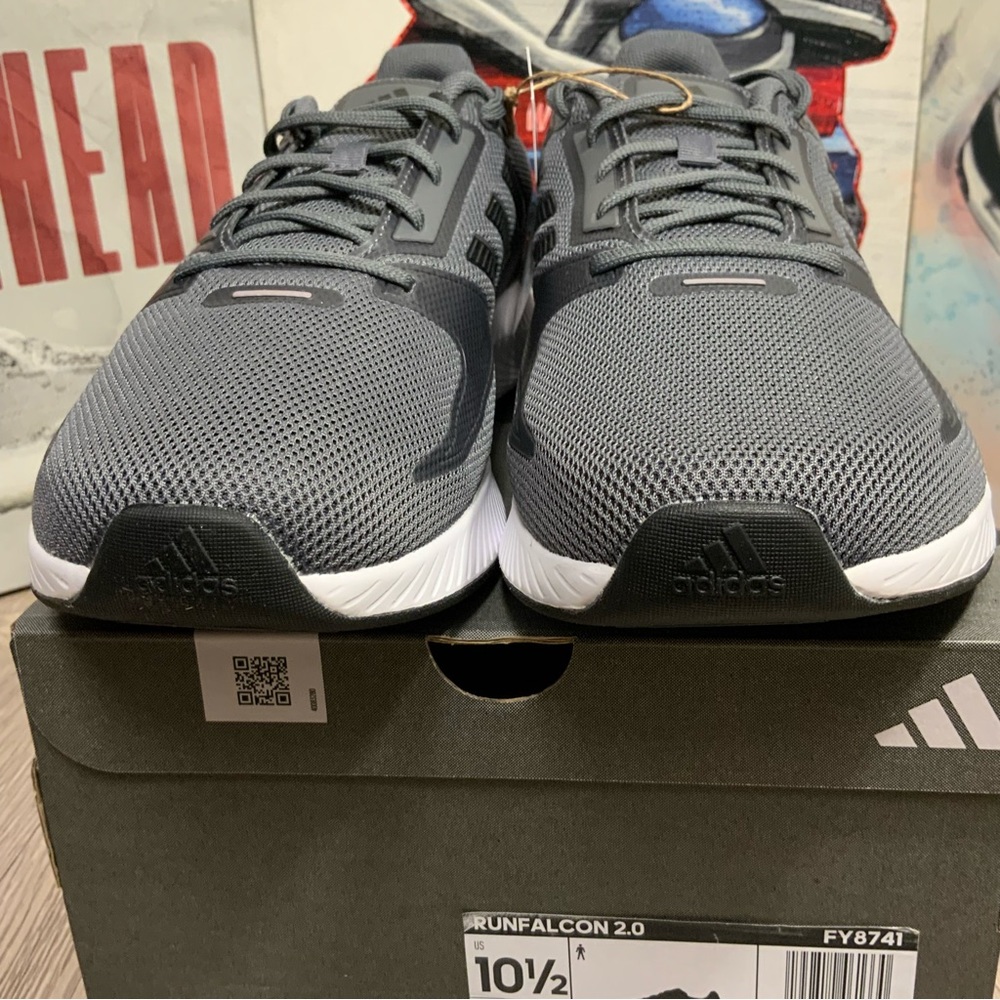 Adidas Men Run Falcon 2.0 FY8741 Gray Running Shoes Sneakers Men's Sizes 12.5 - Picture 5 of 13